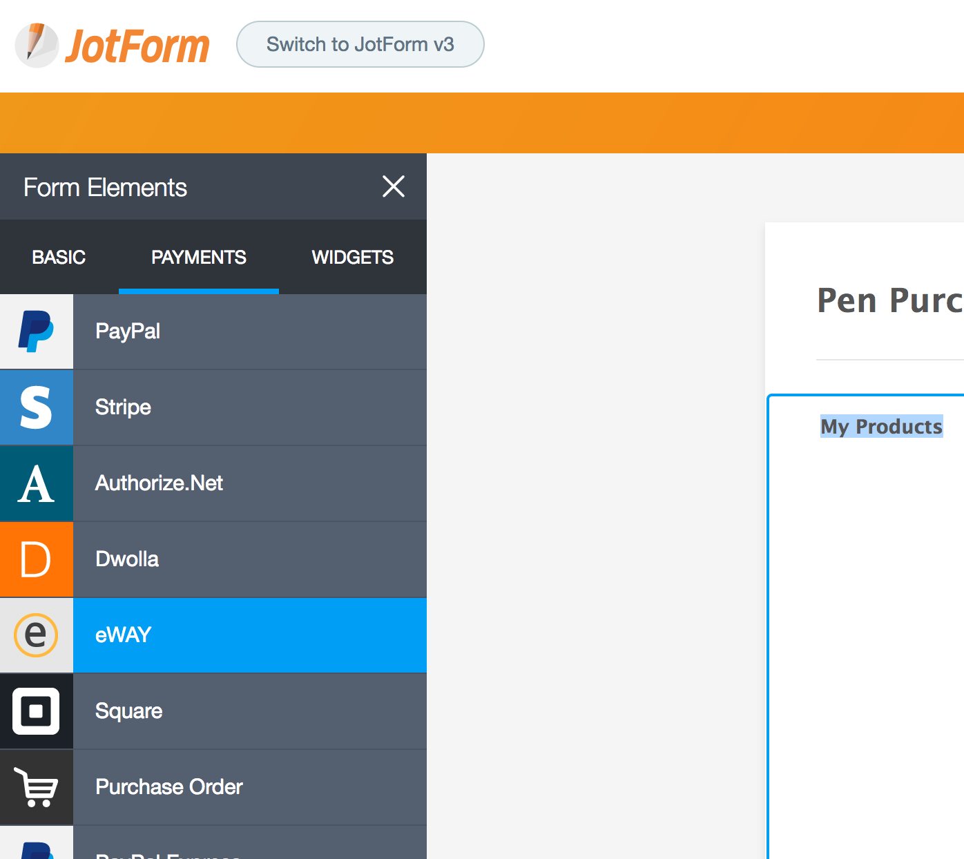 setup jotform eway